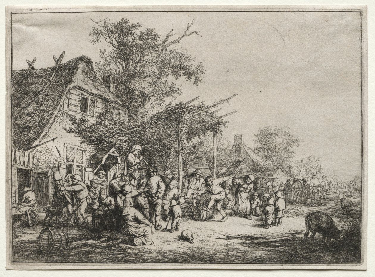 Festival under spaljén av Adriaen van Ostade