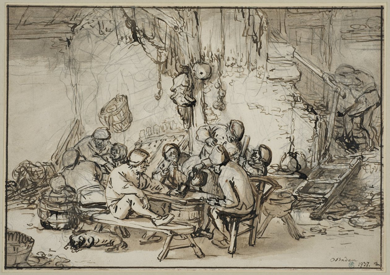 Interiör i en krog av Adriaen van Ostade