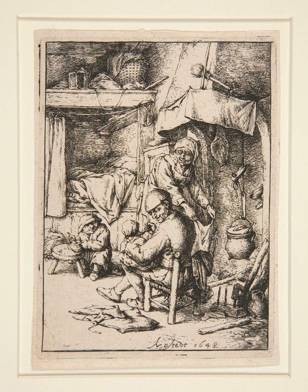 Le p?re de famille (familjens fader) av Adriaen van Ostade