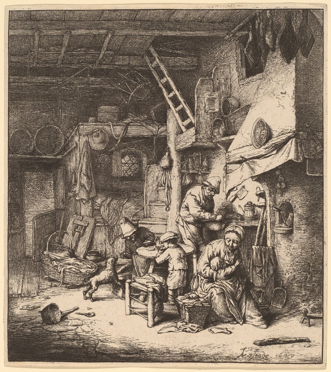 Bondefamilj av Adriaen van Ostade