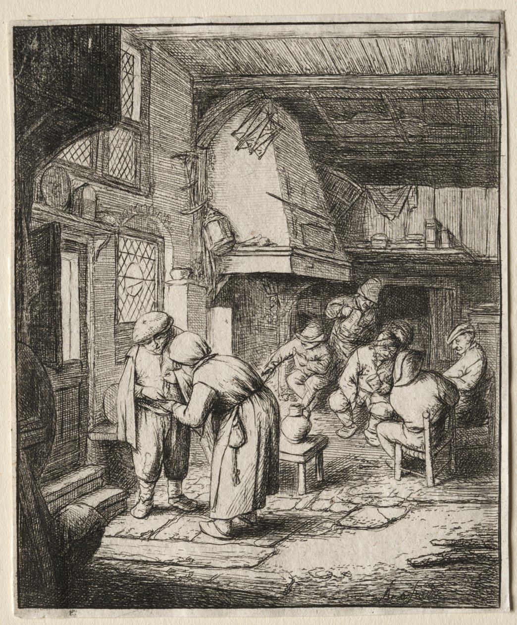 Bonde som reglerar sin skuld av Adriaen van Ostade
