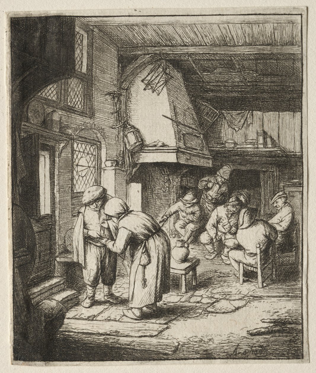 Bonde som reglerar sin skuld av Adriaen van Ostade