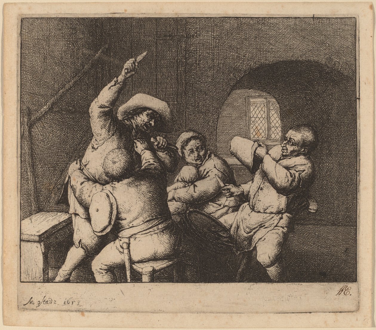Bondebråk av Adriaen van Ostade