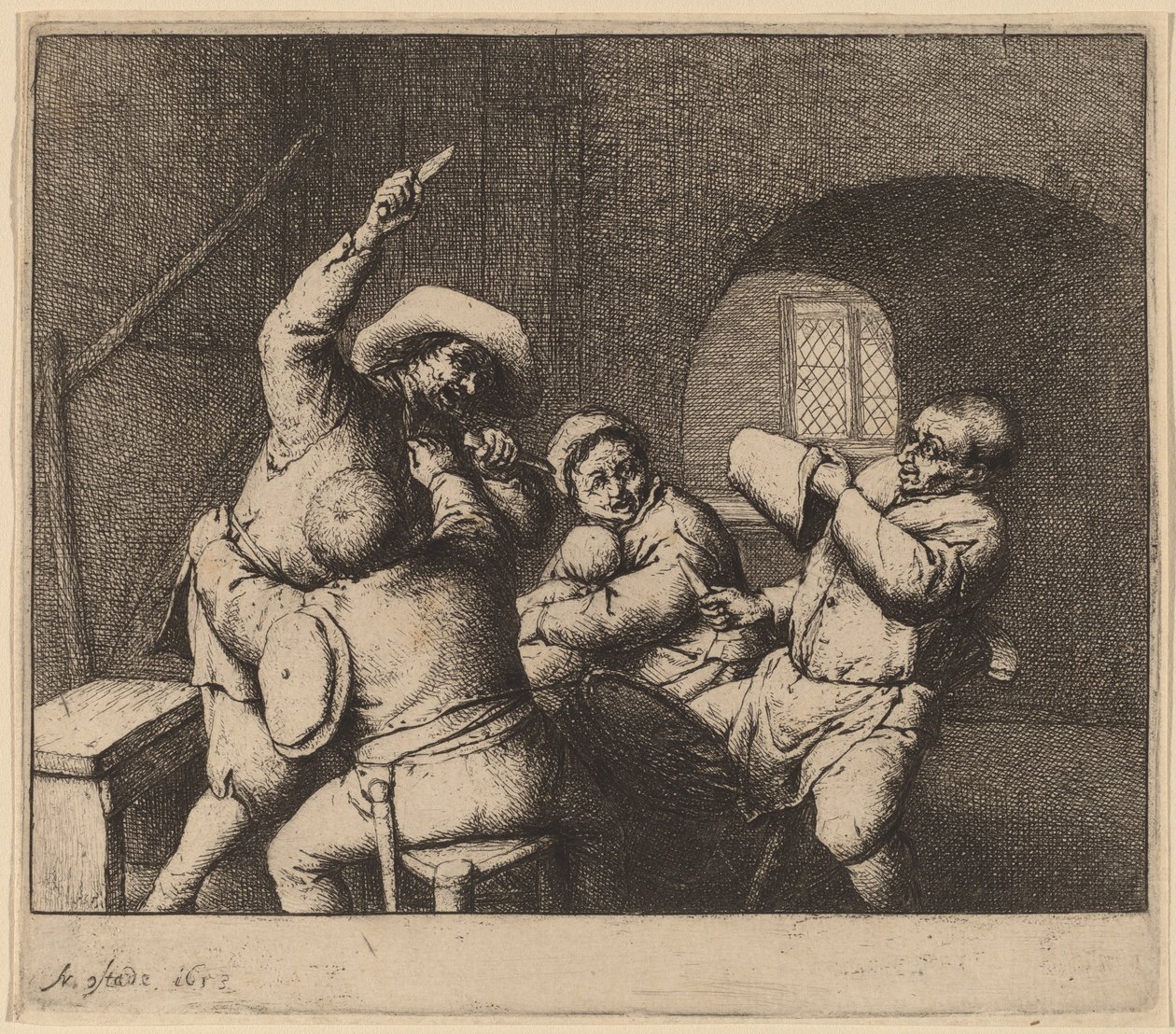 Bondebråk av Adriaen van Ostade