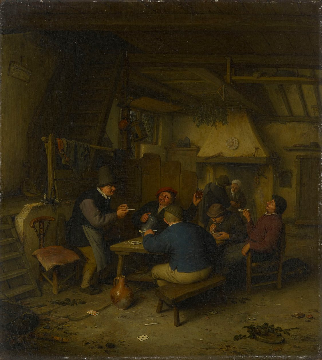 Bönder på en krog av Adriaen van Ostade