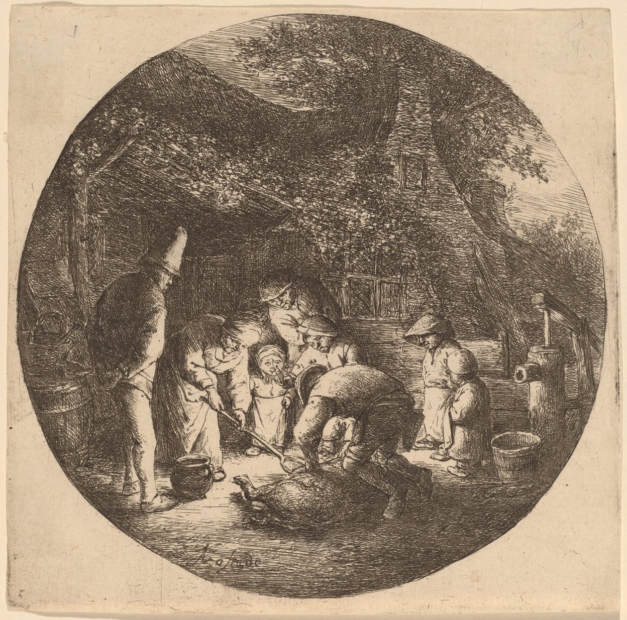 Grisslaktare av Adriaen van Ostade