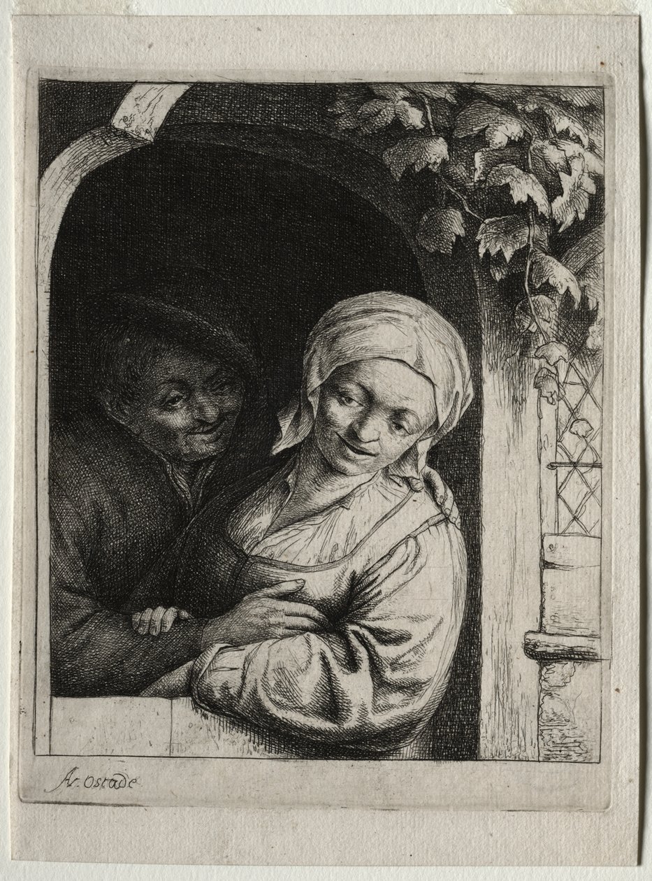 Rural Tenderness (Village Romance) av Adriaen van Ostade