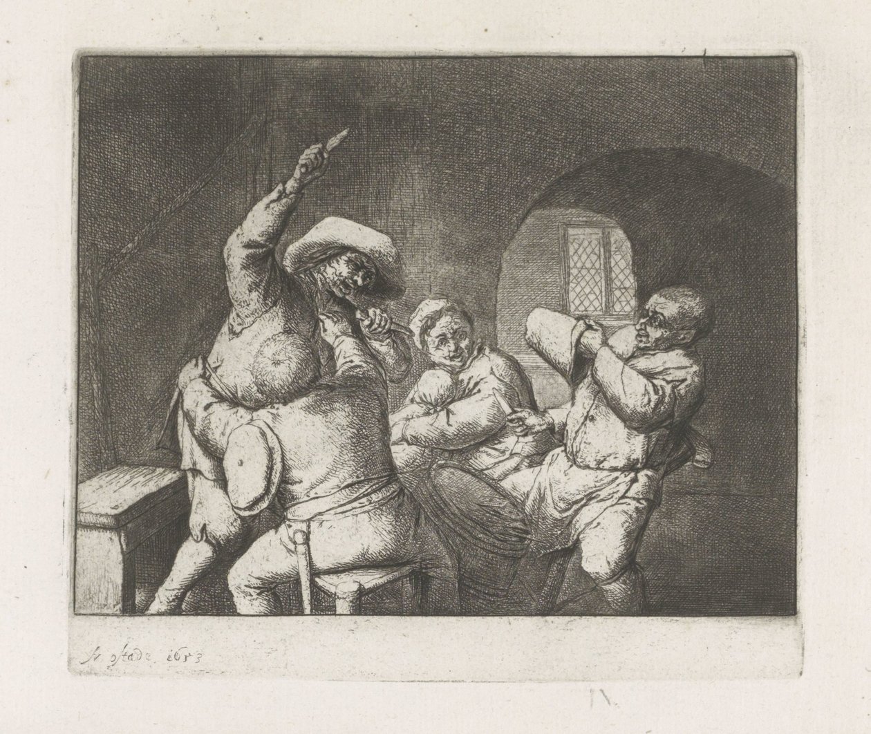 Argumenterande kortspelare av Adriaen van Ostade