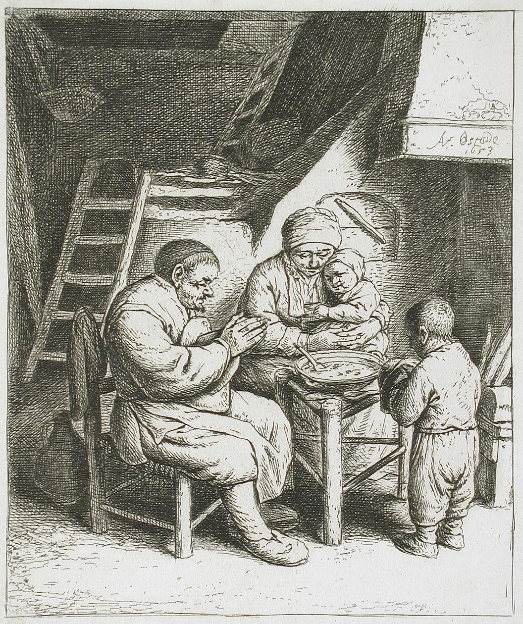 Bordsbön av Adriaen van Ostade
