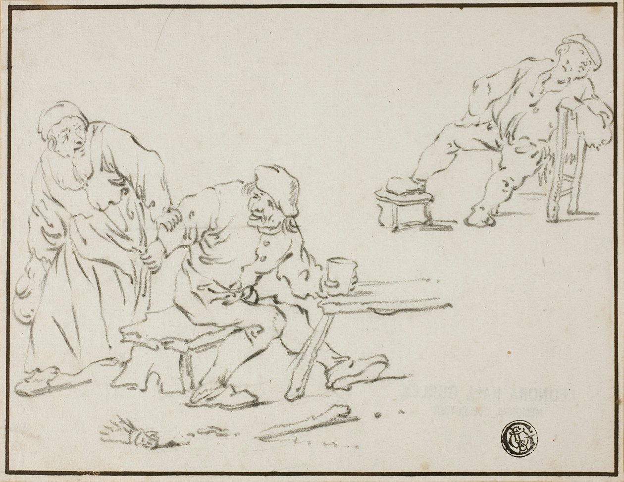 Taverna scen av Adriaen van Ostade