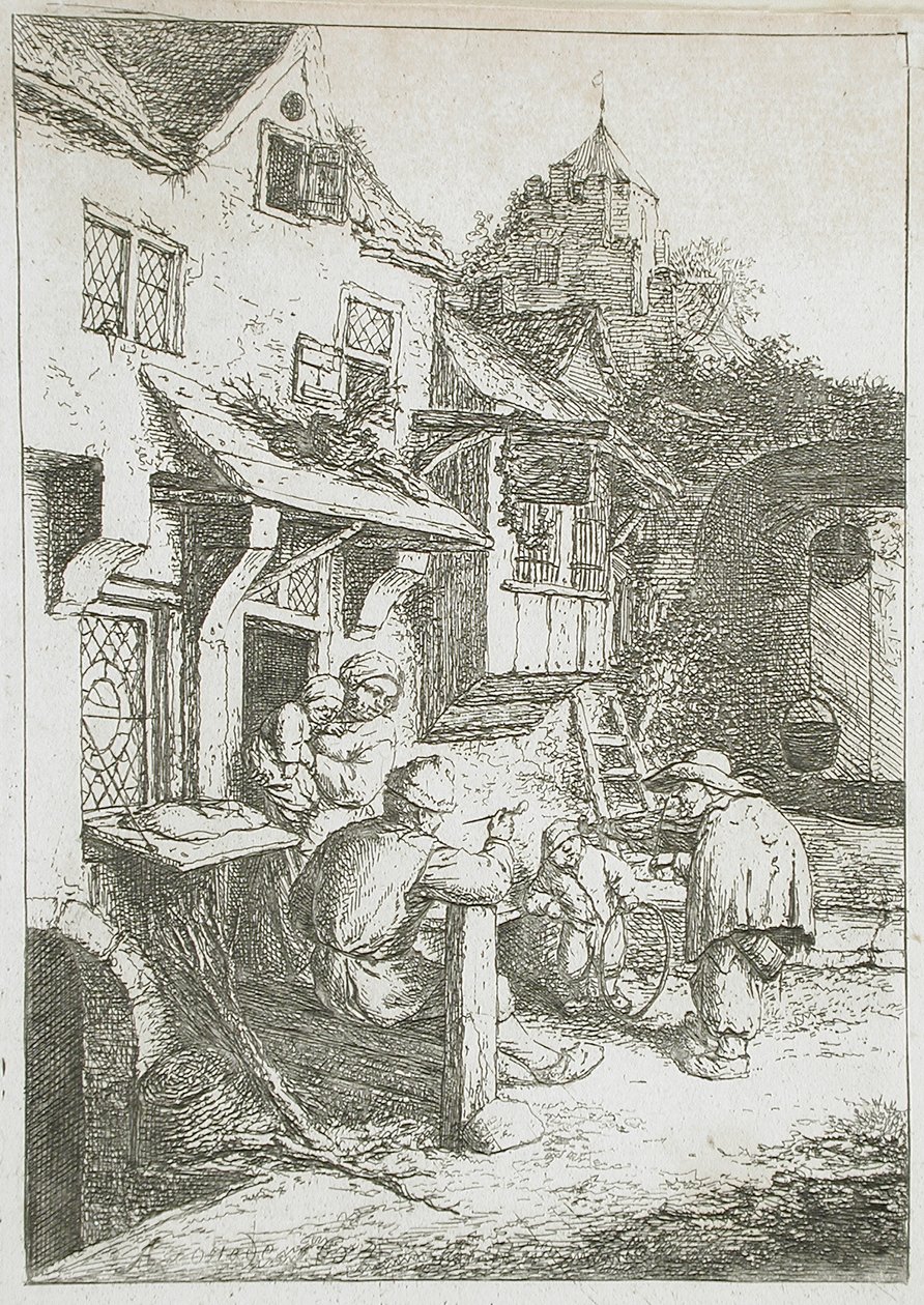 Den puckelryggige fiolspelaren av Adriaen van Ostade