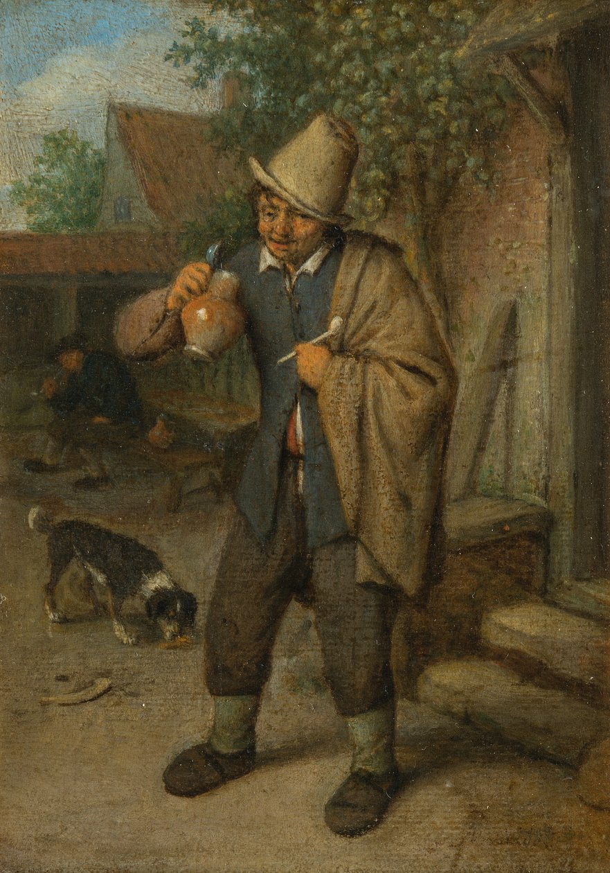 Smaksinnet (från en serie av de fem sinnena) av Adriaen van Ostade