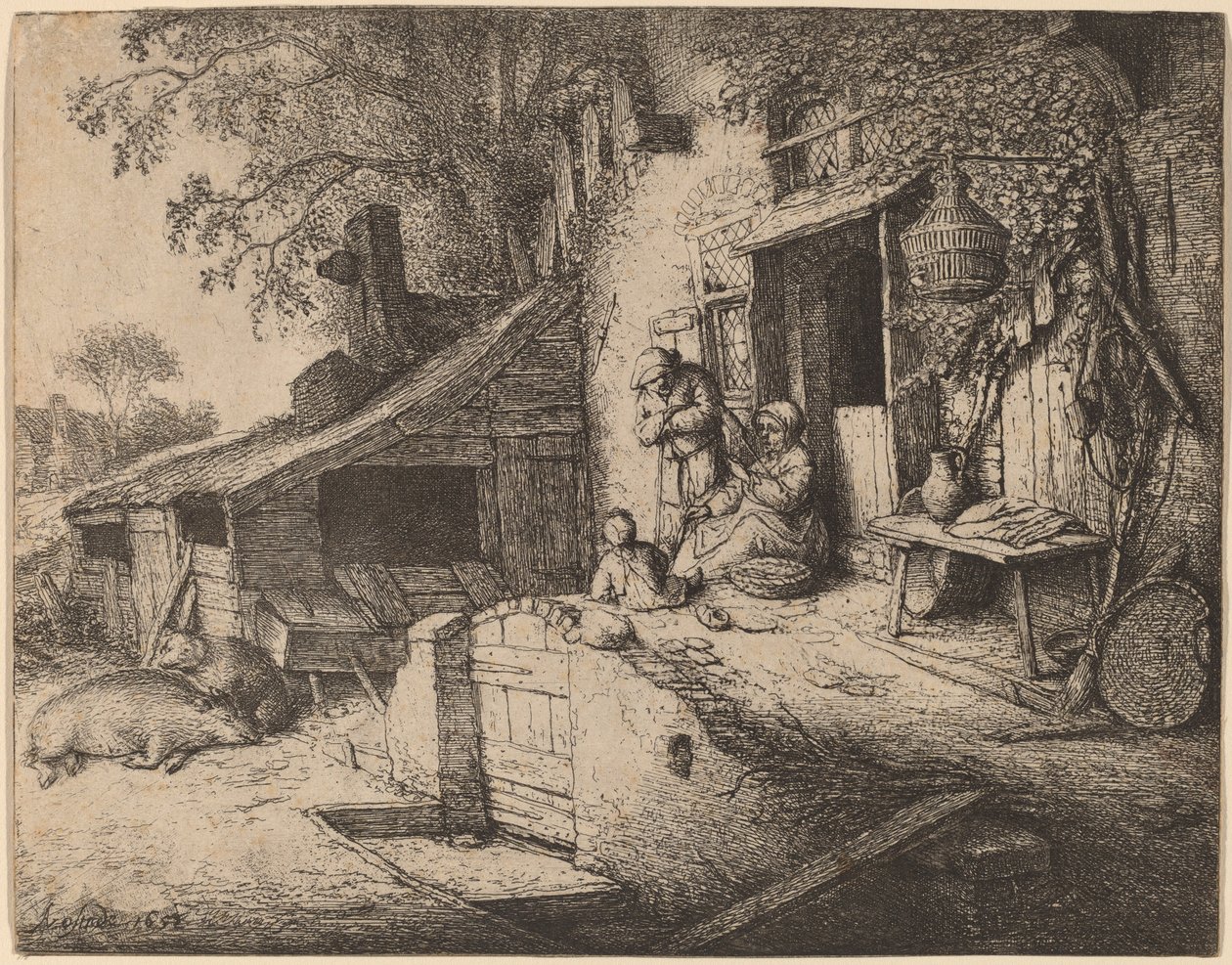 Spinnern av Adriaen van Ostade