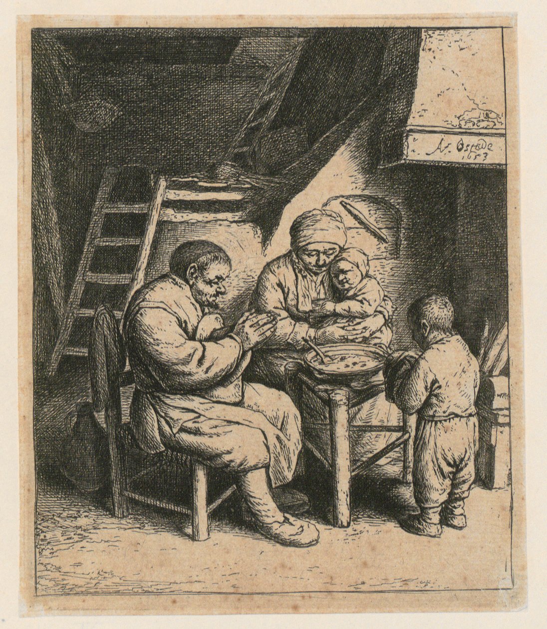 Bordsbön av Adriaen van Ostade