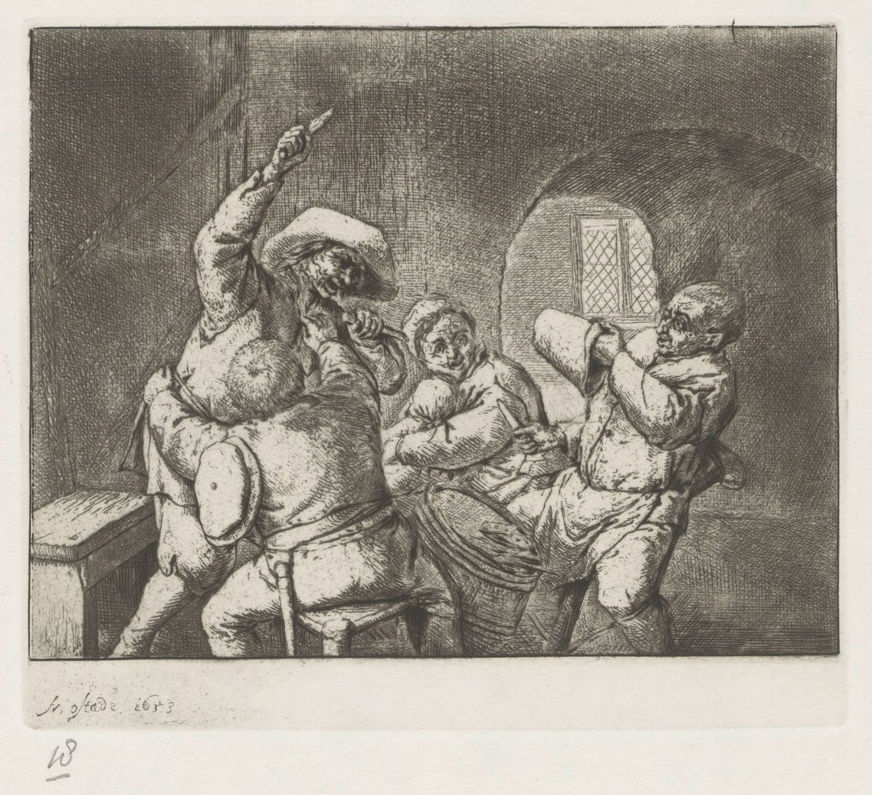 Fighting kortspelare av Adriaen van Ostade