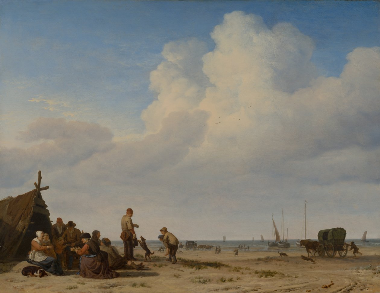 Strandbild av Adriaen van de Velde