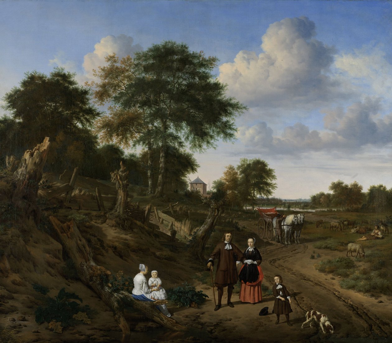 Par i ett landskap, 1667 av Adriaen van de Velde