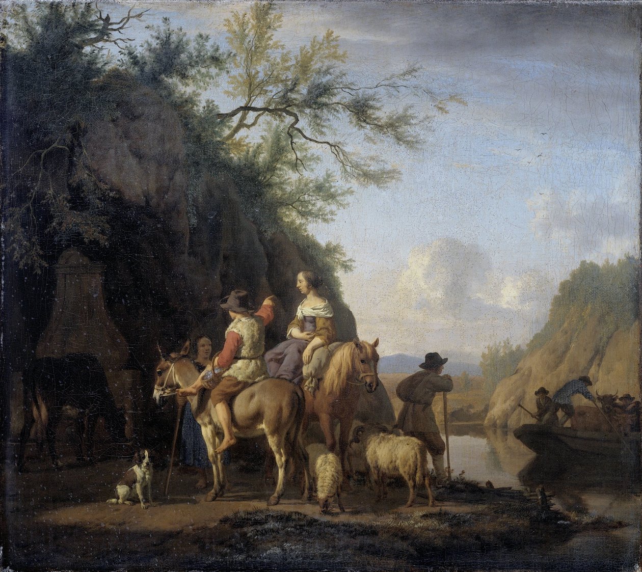 Färja av Adriaen van de Velde