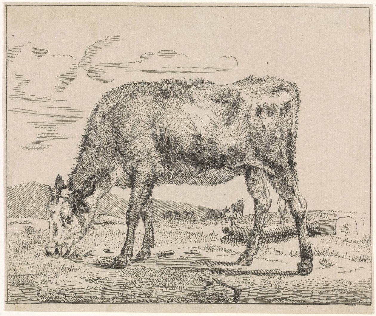 Betande kalv Boskap (serietitel) av Adriaen van de Velde