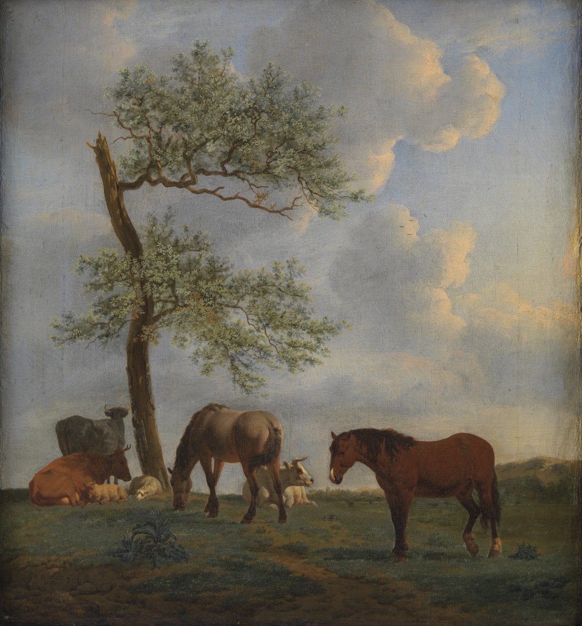 Betesmark med hästar och boskap av Adriaen van de Velde