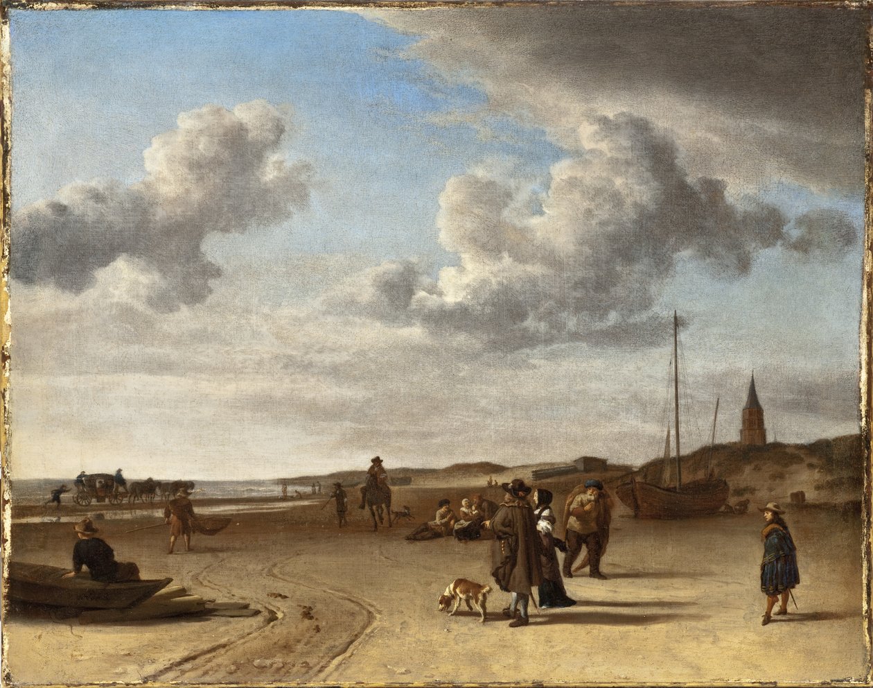 Stranden i Scheveningen av Adriaen van de Velde