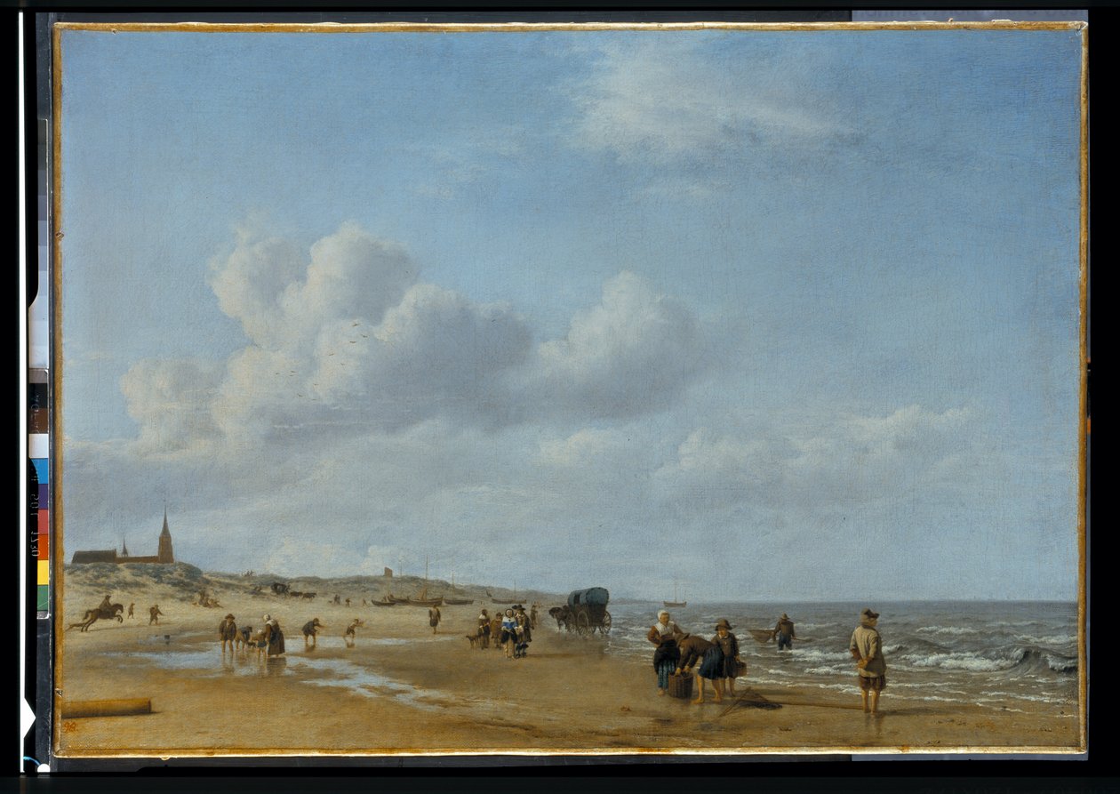 Stranden vid Scheveningen av Adriaen van de Velde