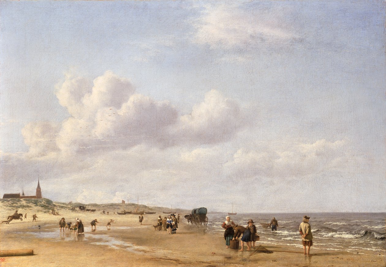 Stranden i Scheveningen, 1658 av Adriaen van de Velde