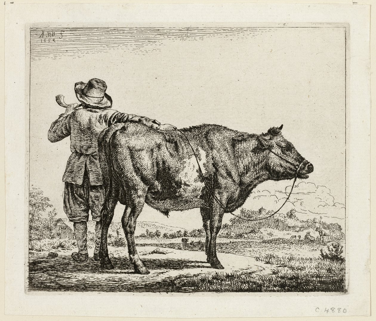 Koherden och tjuren av Adriaen van de Velde