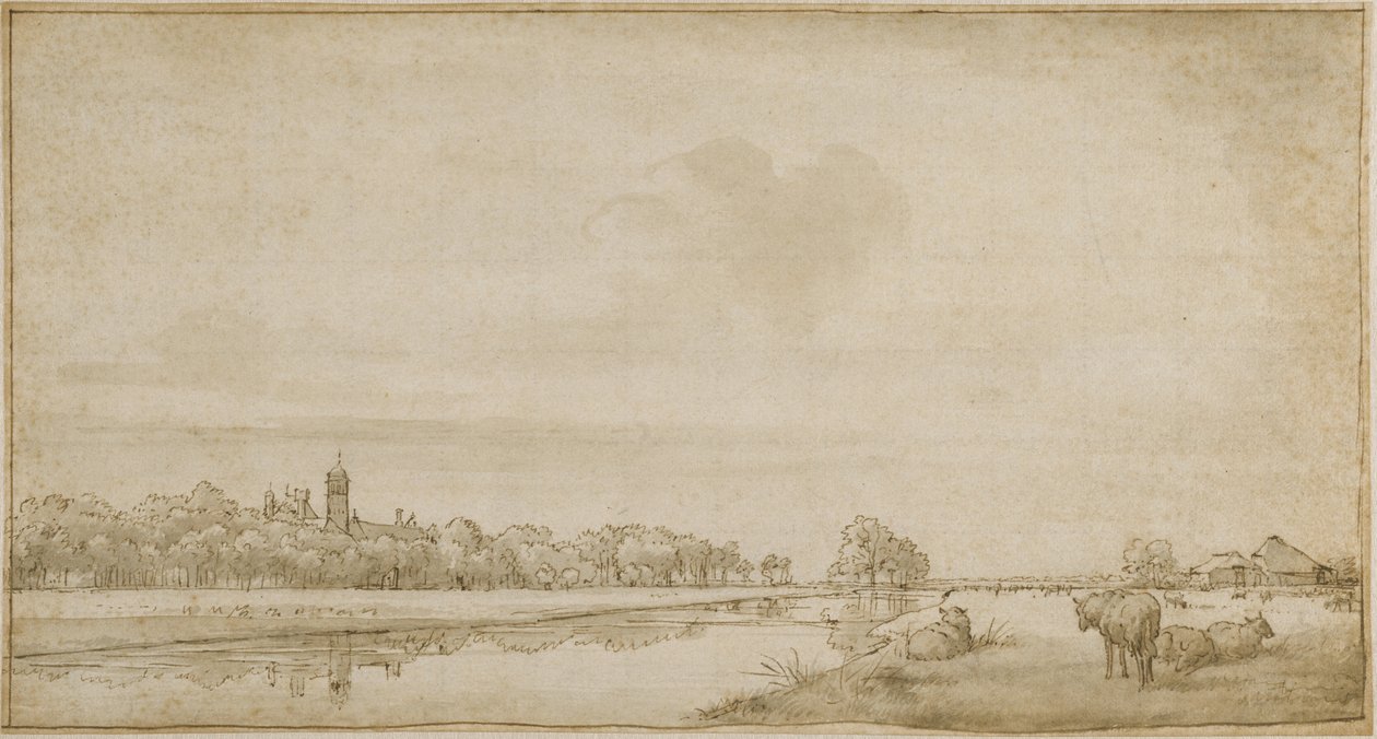 Huset med det lilla tornet, sett från nordost av Adriaen van de Velde