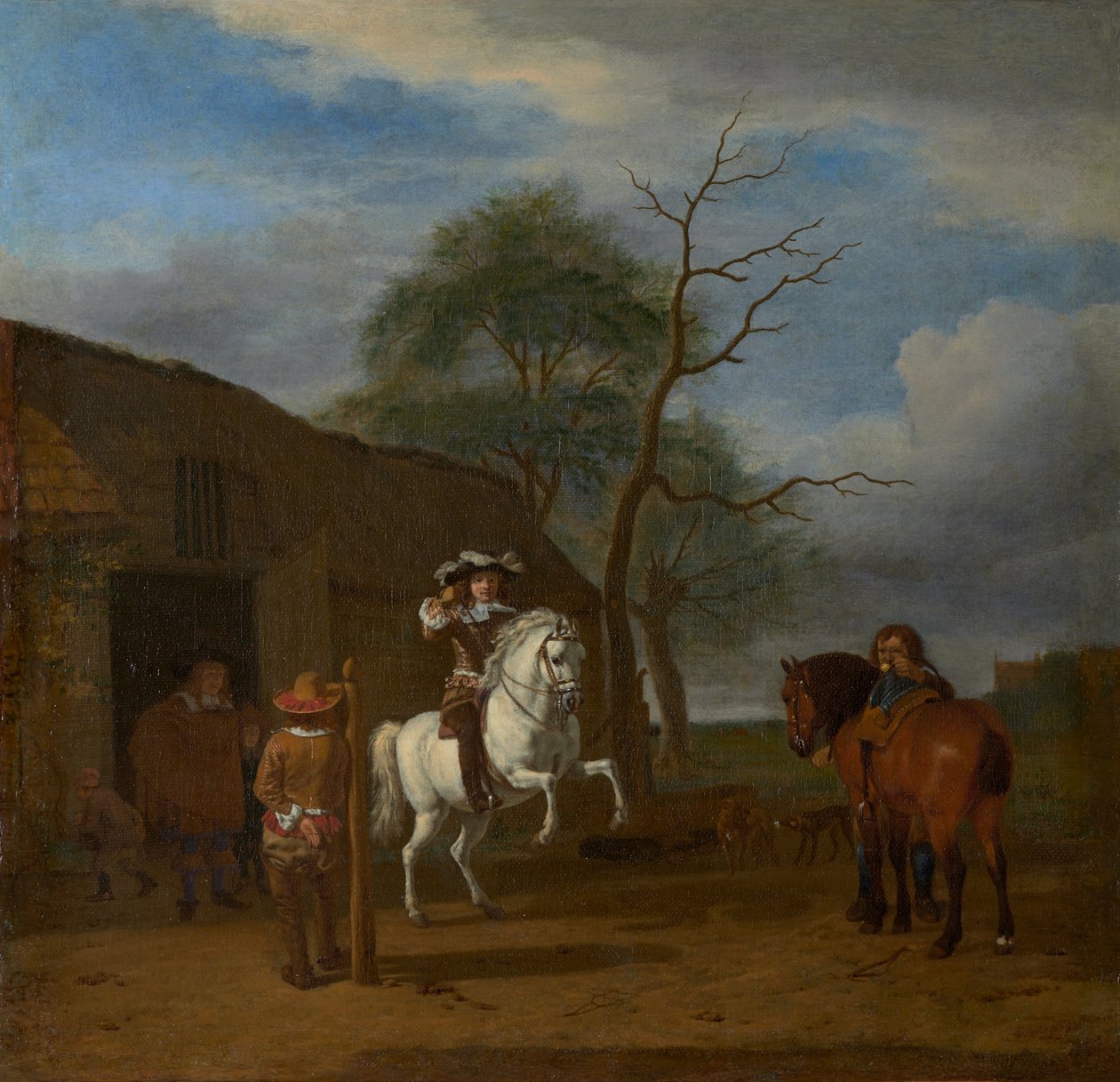 Ridskolan, cirka 1658 (olja på duk) av Adriaen van de Velde