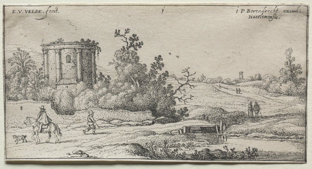 Vägen vid det lilla runda templet. av Adriaen van de Velde
