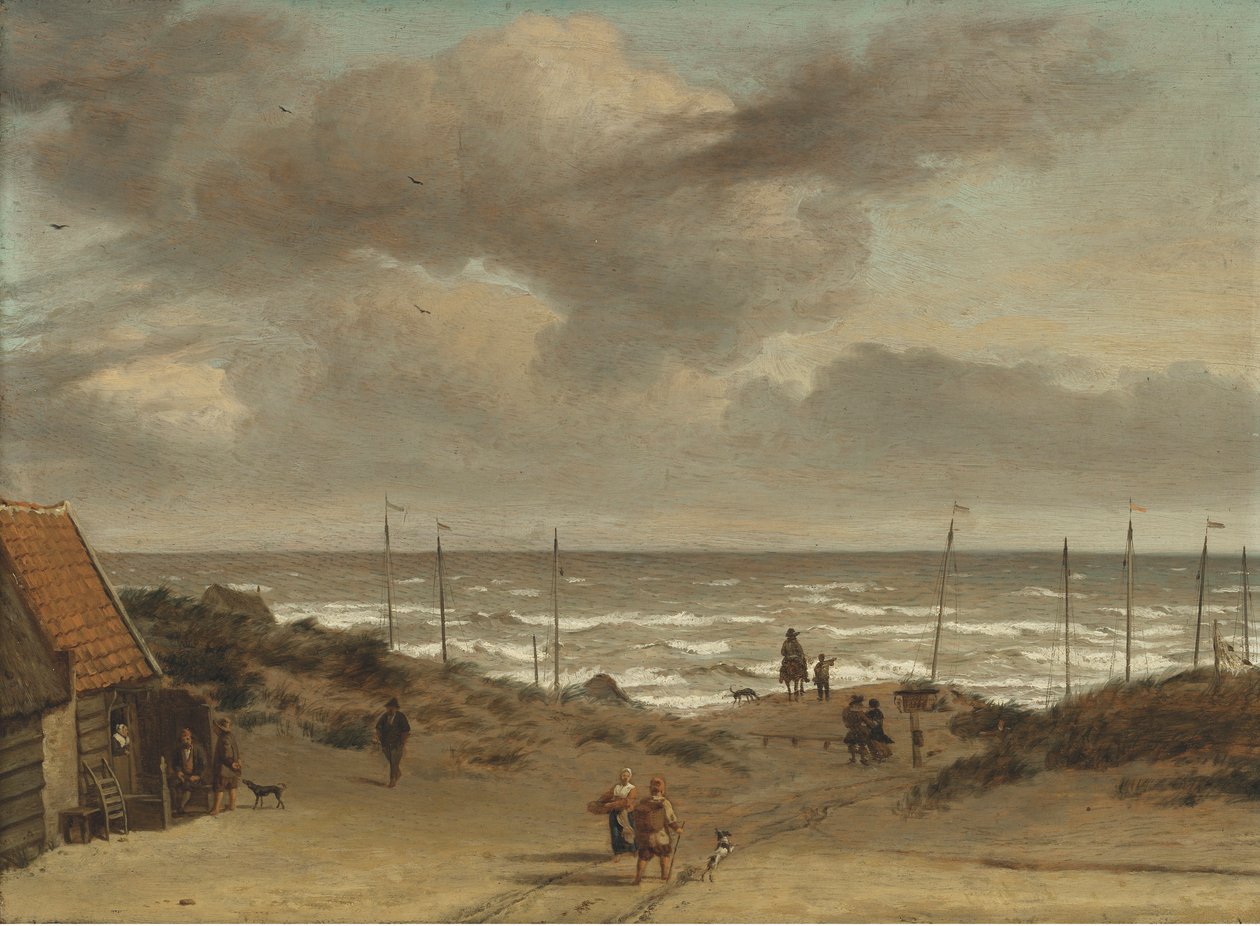 Utsikt från sanddynerna ut mot havet av Adriaen van de Velde