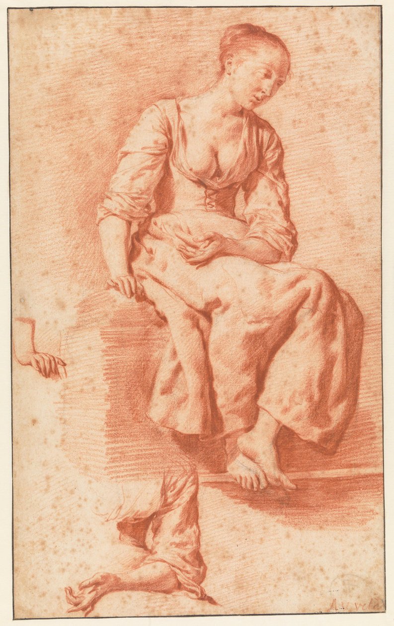 Sittande flicka av Adriaen van de Velde