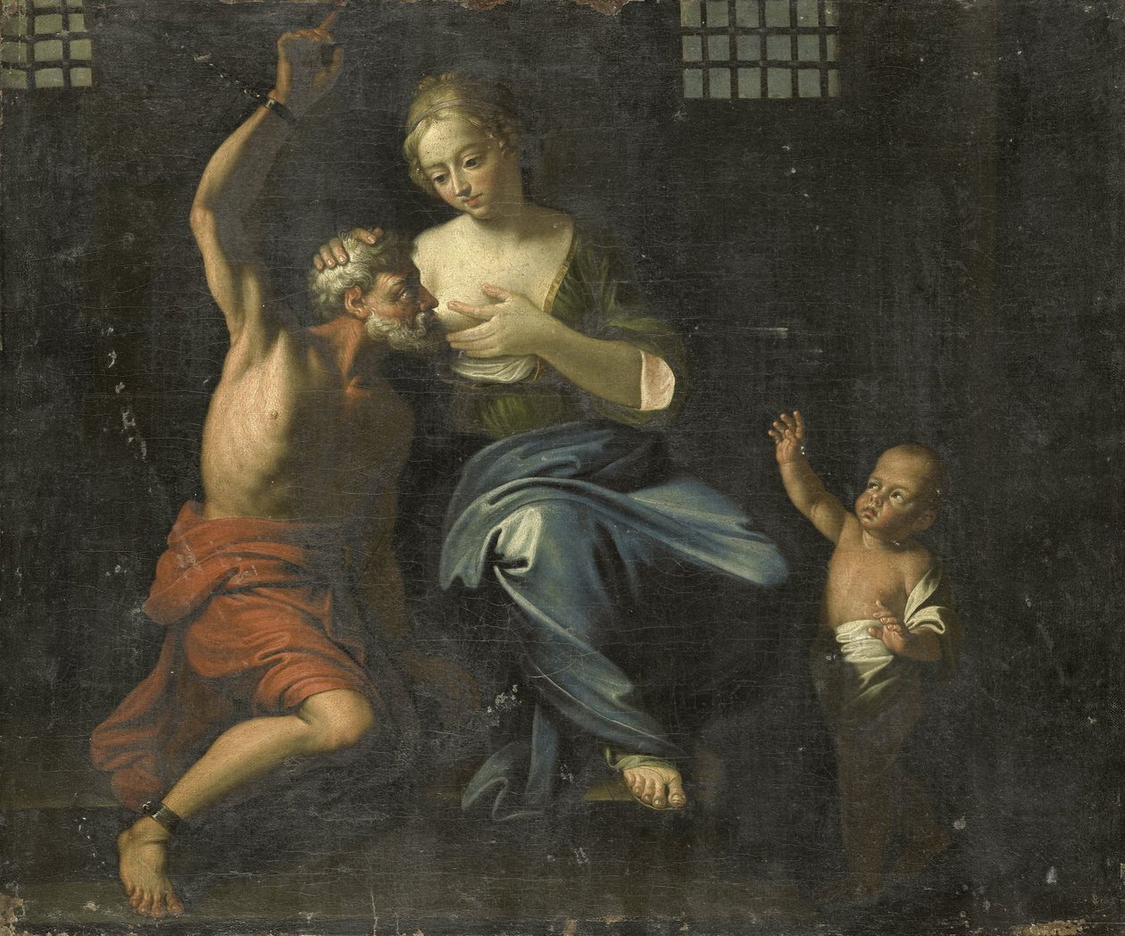 Cimon och Pero (romersk välgörenhet) av Adriaen van der Werff (copy after)