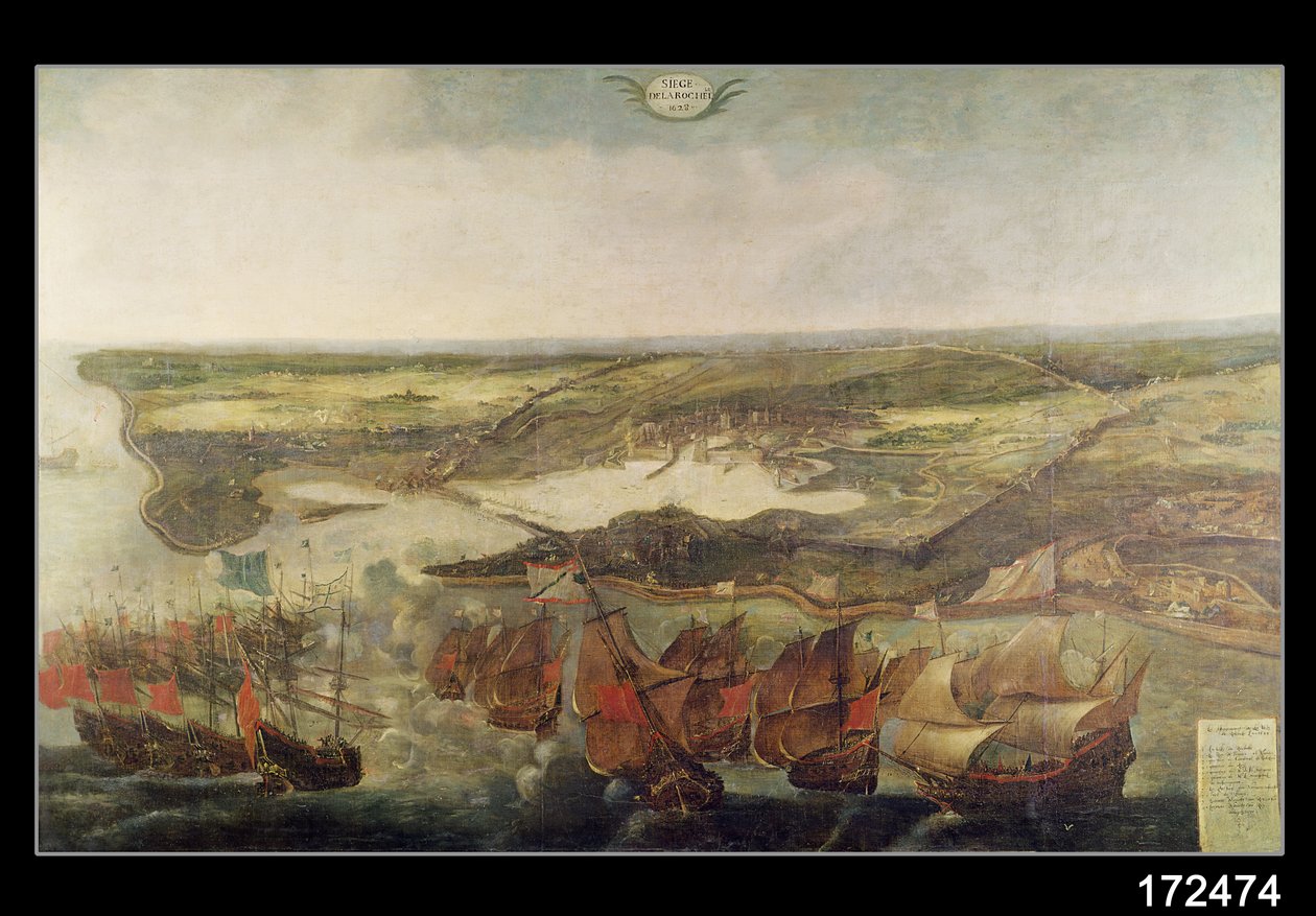 Belägringen av La Rochelle 1628 av Adriaen van der Cabel