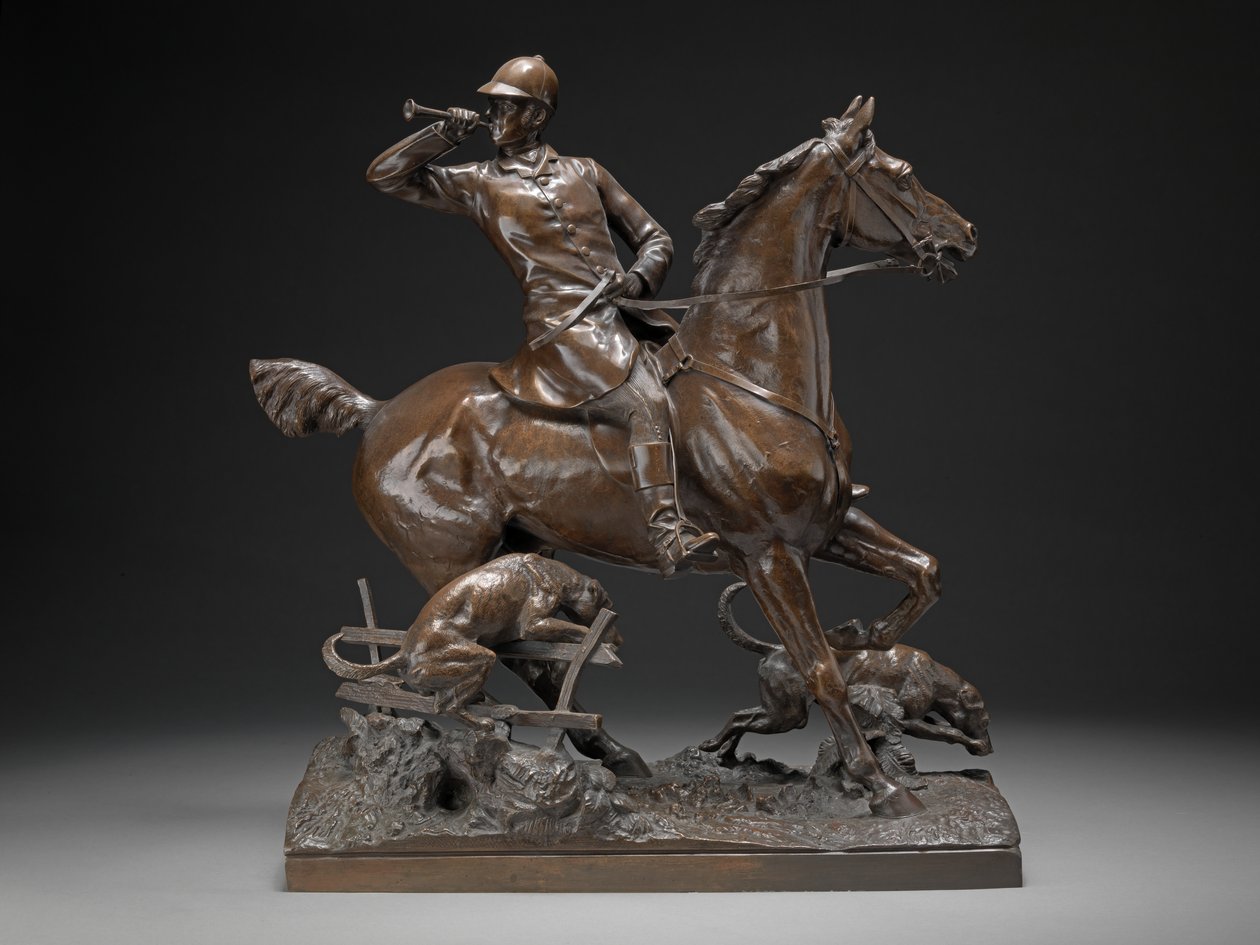Gone Away - A Hunting Group, ca 1887 (brons) av Adrian Jones