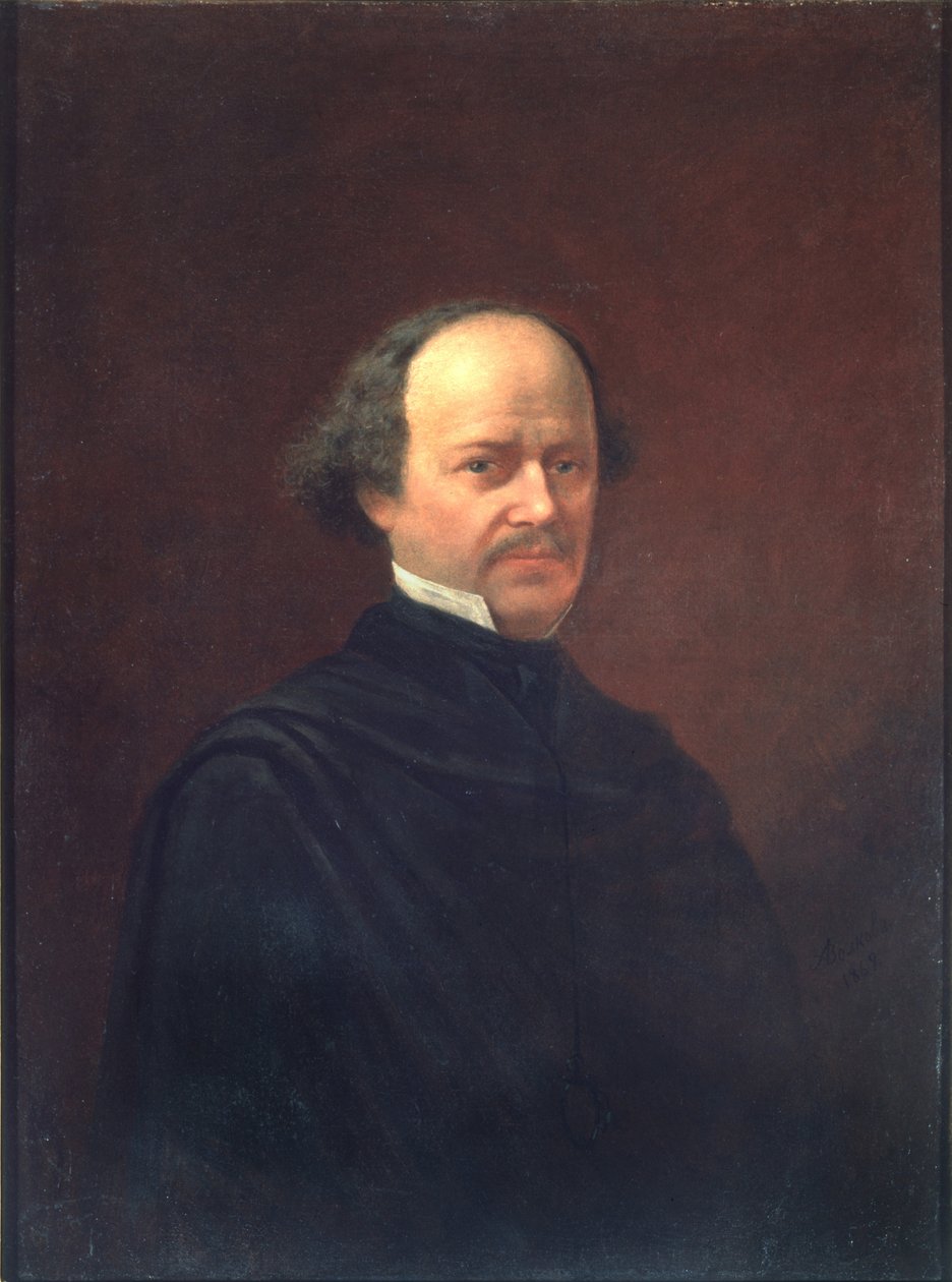 Porträtt av kompositören Alexander Dargomyzhsky 1813-1869, 1869 av Adrian Markovich Volkov