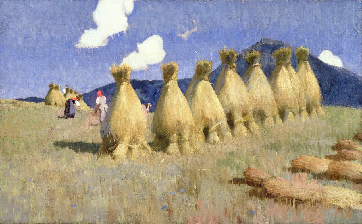 Sju majsstockar i Övre Ungern, c.1906 av Adrian Scott Stokes