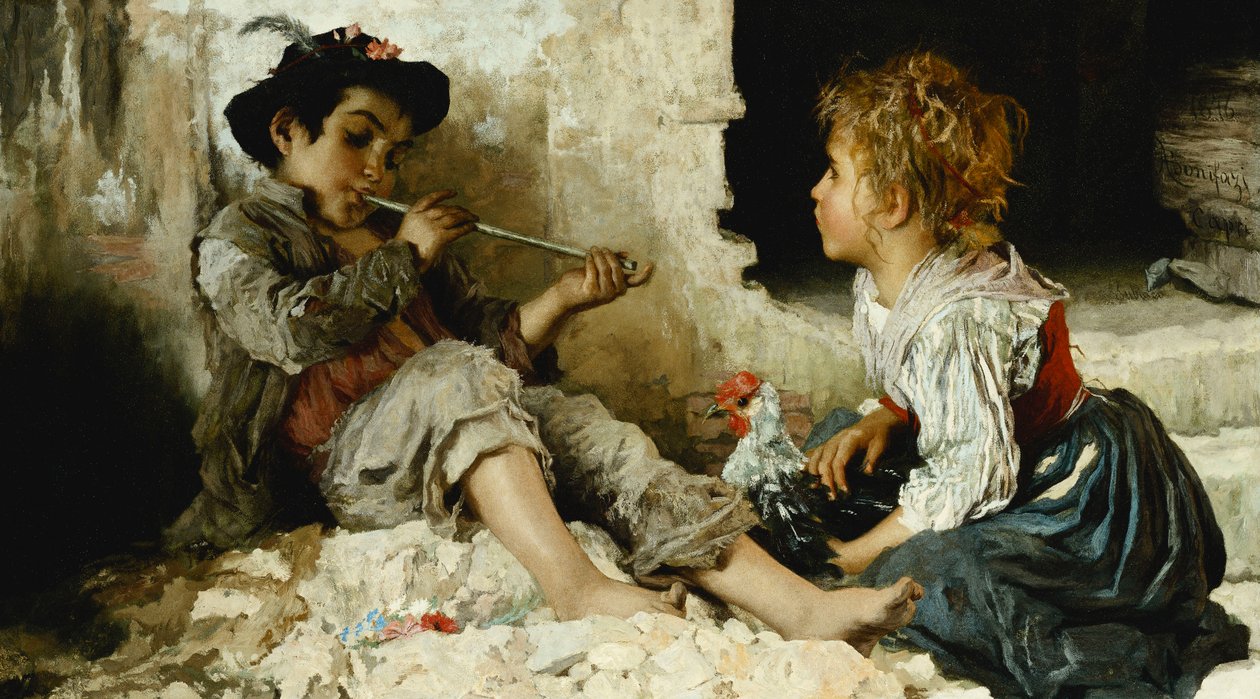 En fängslad publik, 1876 av Adriano Bonifazi