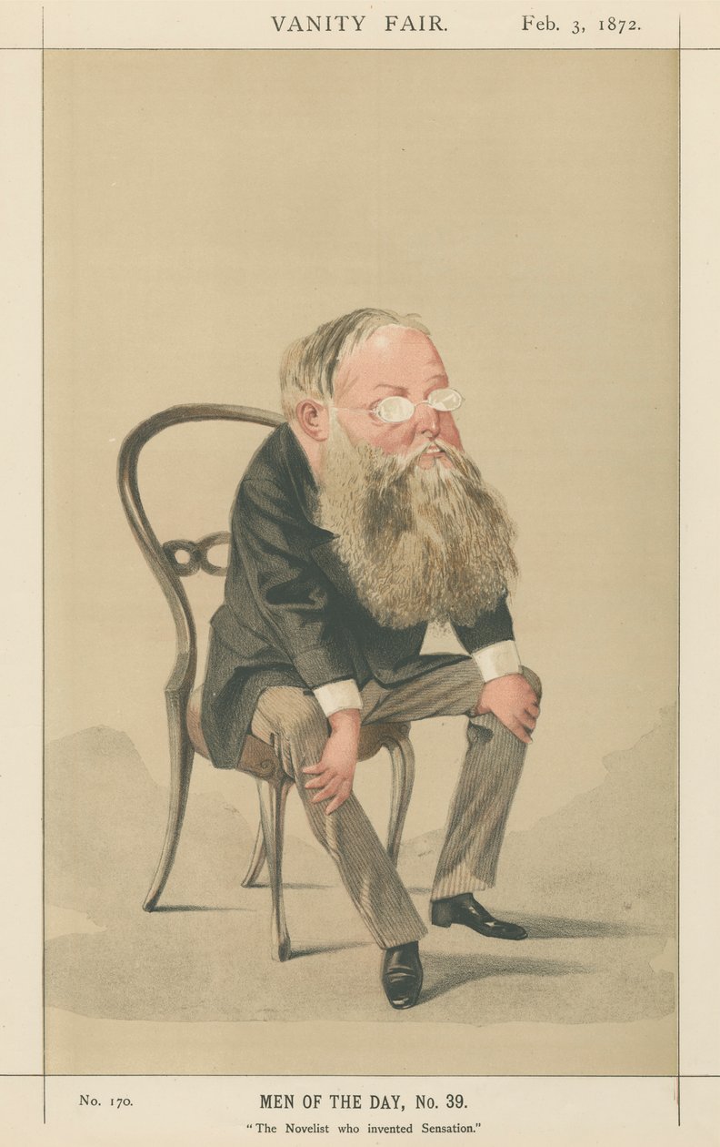 Romanförfattaren som uppfann Sensation, Wilkie Collins (Vanity Fair-serien) av Adriano Cecioni