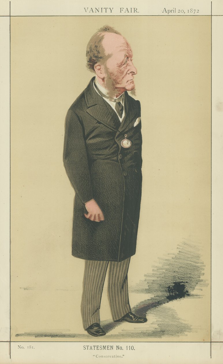 The Right Honourable Gathorne Hardy (färglitografi) av Adriano Cecioni