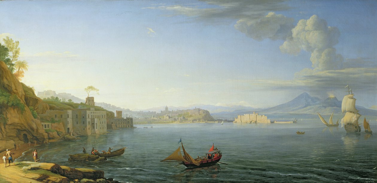 Udsigt over Napoli, 1750-sweden av Adrien Manglard