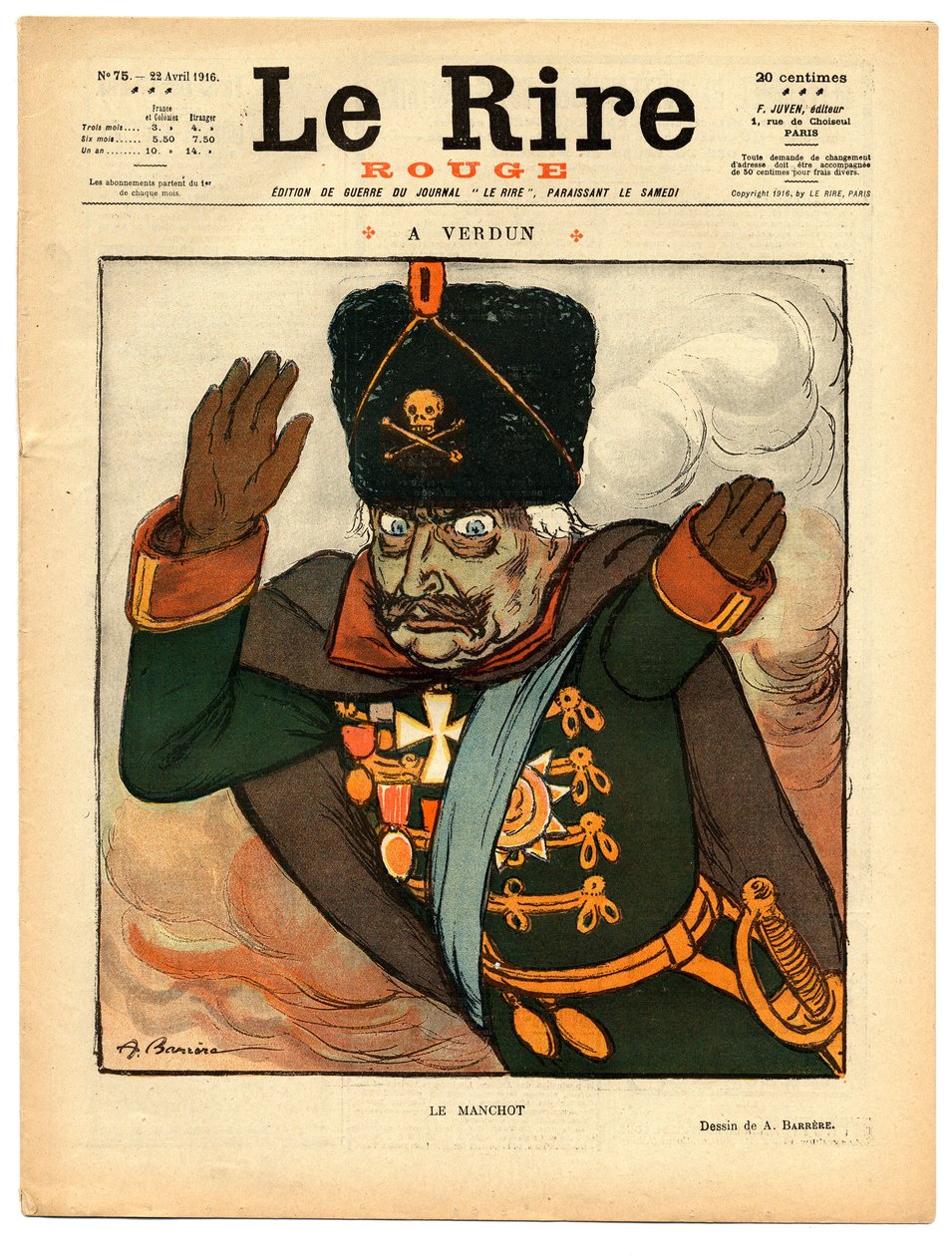Omslag till "" The Red Laughter", Satirical in Colors av Adrien Barrere