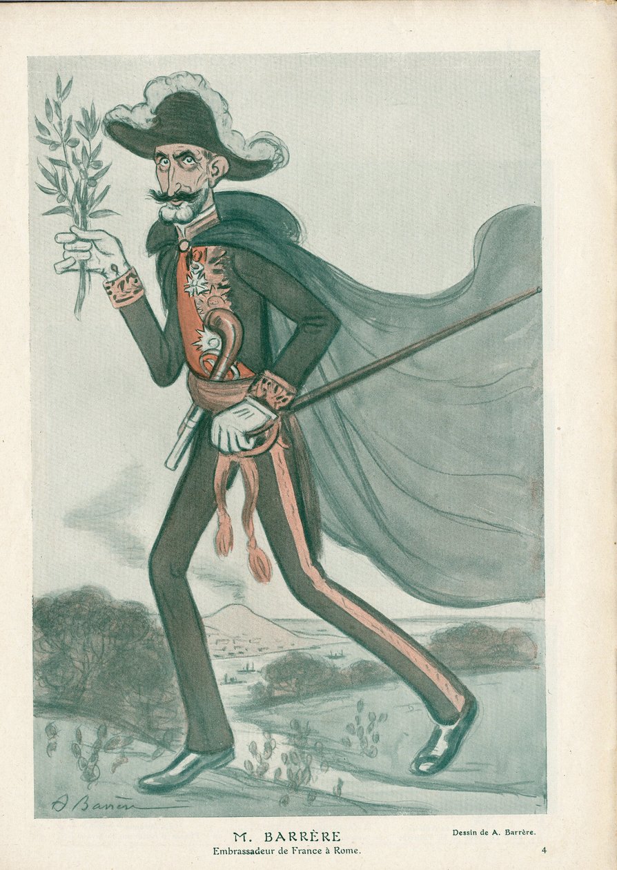 Fantasio - Illustration of A Barrere (1874-1931): Italien, Diplomati, Rom - Barrere Camille, Diplomater av Adrien Barrere