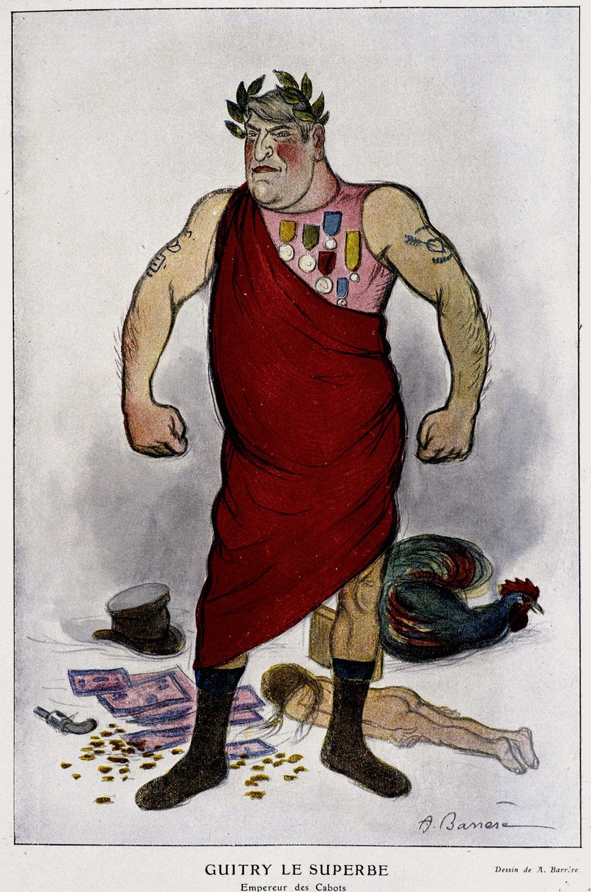 Guitry the Superb, Emperor of Cabots. Komiker, dramatiker och regissör för fransk film - i "Fantasio"" 1911-12-01. av Adrien Barrere