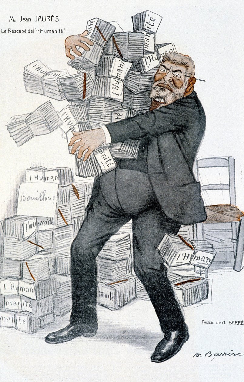 Jean Jaures, "" överlevare av mänskligheten""" - av Adrien Barrere (1877-1931), i "" Fantasio""" av 1906-11-01 av Adrien Barrere