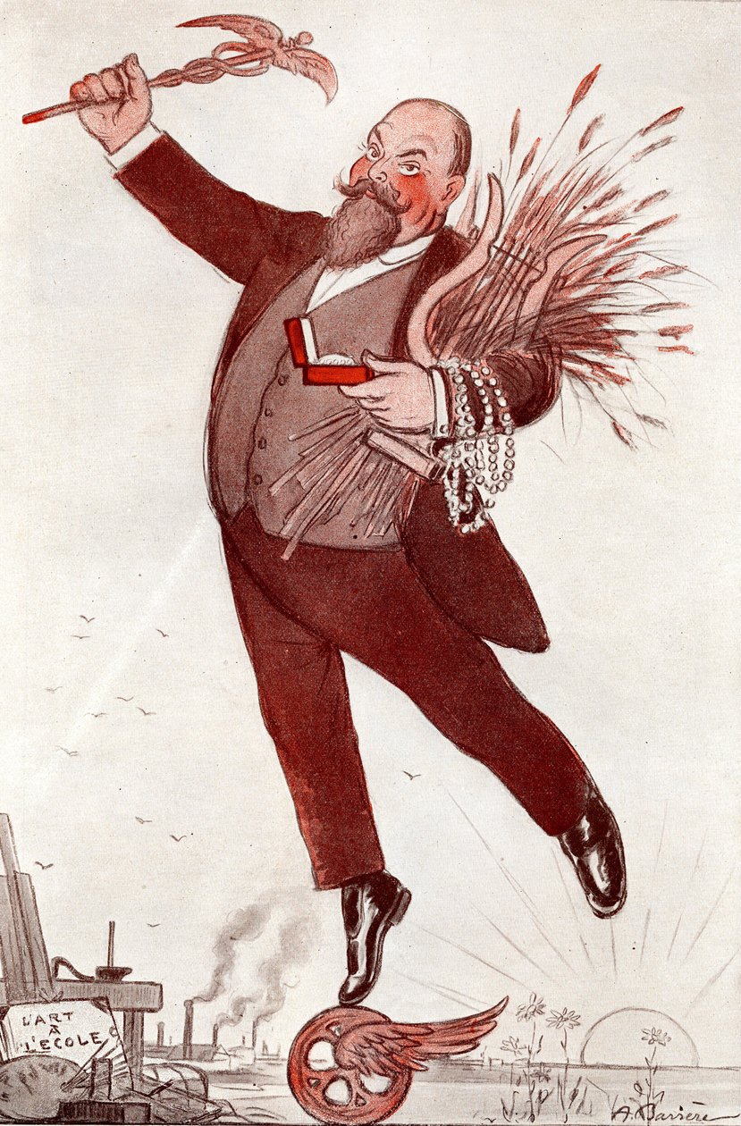 Porträtt av poeten och politikern Maurice Couyba (1866-1931) (Maurice Boukay) - Teckning av Adrien Barrere (1874-1931) hämtar från "" FANTASIO""" 1911 av Adrien Barrere
