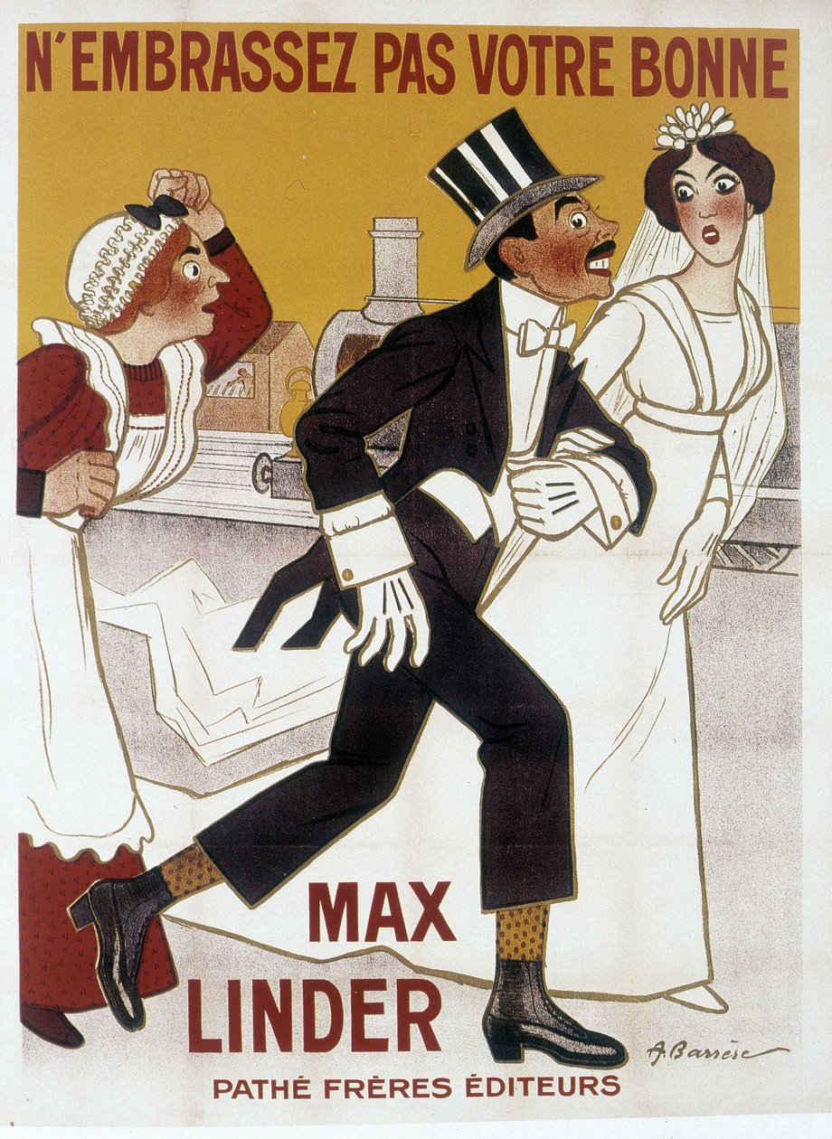 Affisch av Max Linder, ill. av Barrere av Adrien Barrere