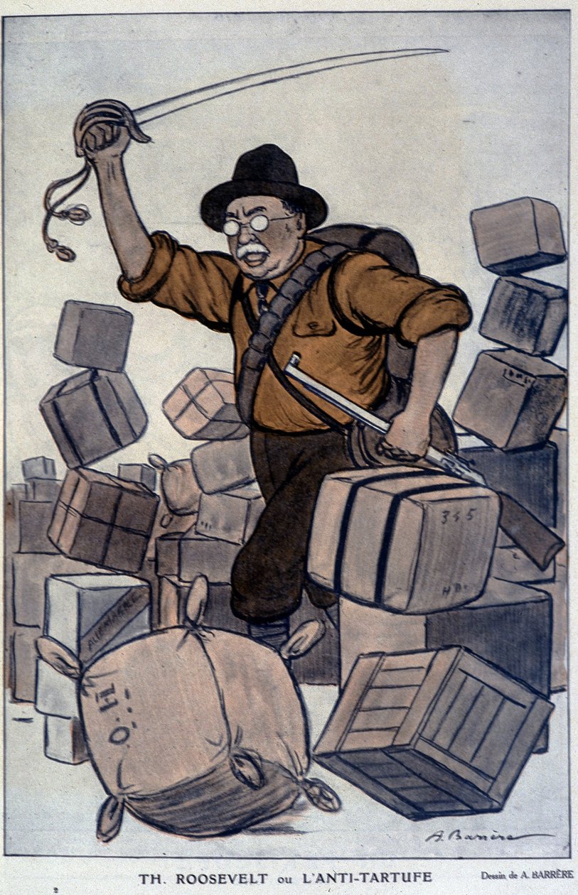 Théodore Roosevelt - av Barrère, i "Fantasio" från 1915-09-01 av Adrien Barrere