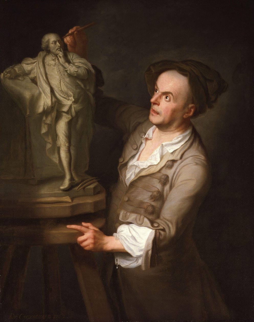 Louis François Roubiliac 1702-1762 av Adrien Carpentiers